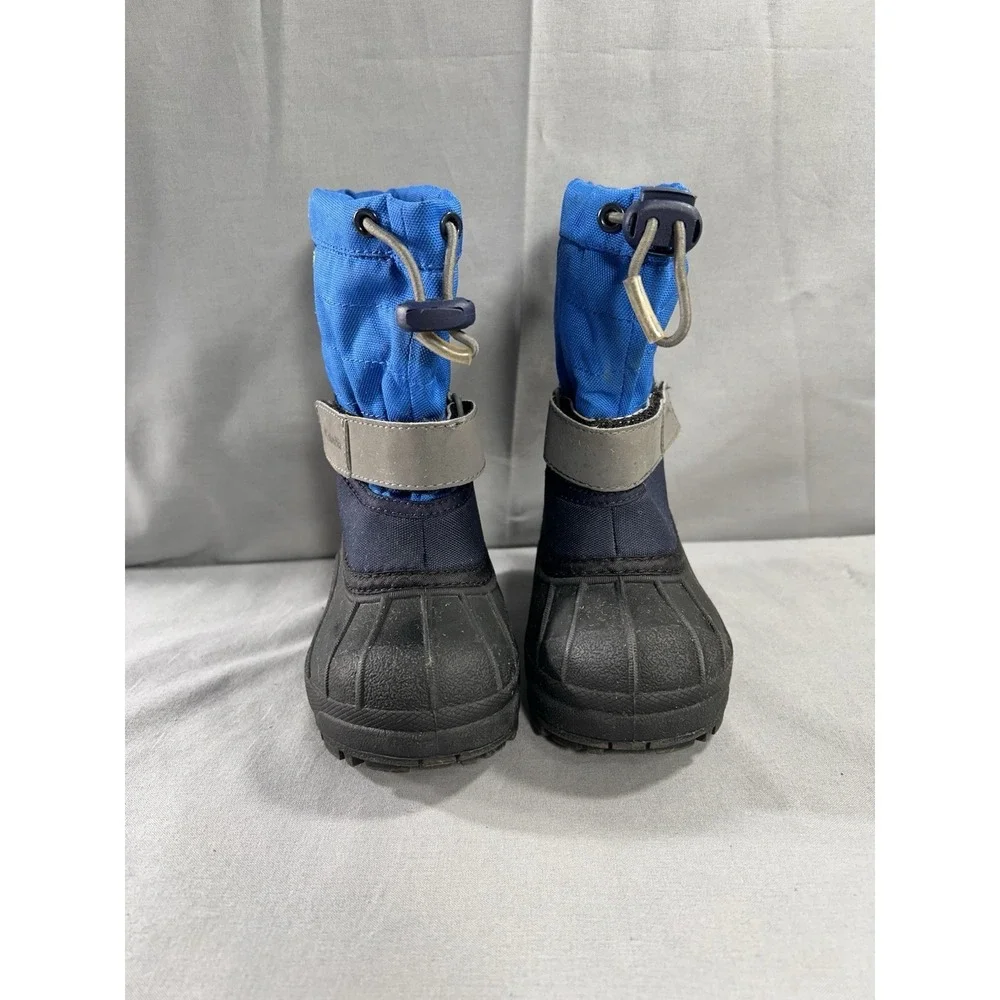 Columbia Powderbug Kids 8 Snow Boot Blue and Black Winter Outdoors‎